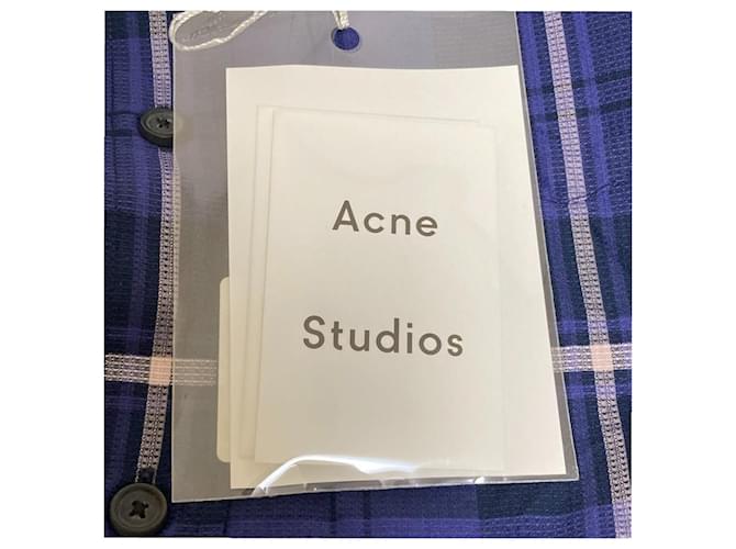 Acne Studios Karo-Kurzarmhemd Blau - Ansicht 5