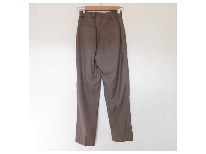 Autre Marque Ameri ROLL UP HEM PANTS Pants Brown - view 2
