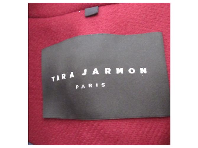 Autre Marque Abrigo de lana melton TARA JARMON Castaño Burdeos - vista 7