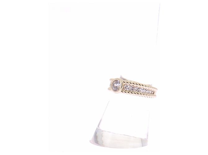 APM Monaco Anello in oro con strass e pietra D'oro - vista 5