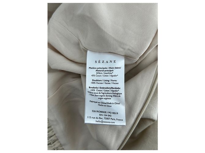 SéZane Leinenkleid beige Größe 36 - Ansicht 6