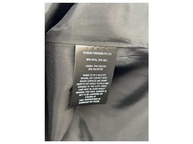Autre Marque SCANLAN THEODORE Schwarzer Wollblazer - Ansicht 6
