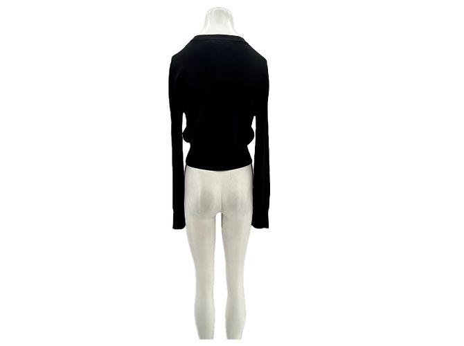 Autre Marque ELKA COLLECTIVE Schwarzer Cardigan aus Viskose - Ansicht 2