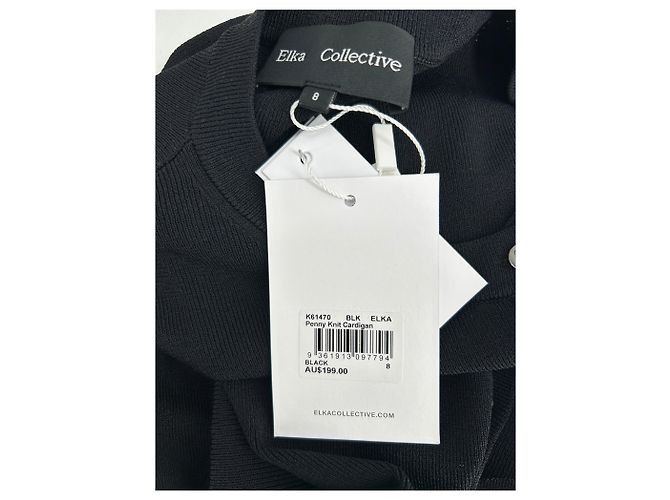Autre Marque ELKA COLLECTIVE Schwarzer Cardigan aus Viskose - Ansicht 5