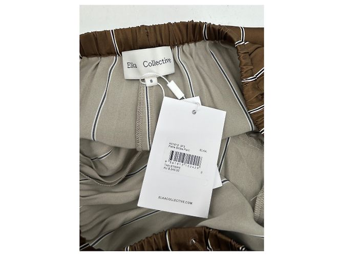 Autre Marque Pantalones marrones de viscosa ELKA COLLECTIVE Castaño - vista 3
