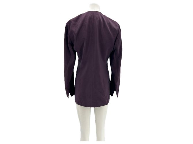 Top de seda Giorgio Armani Rojo oscuro Burdeos - vista 2