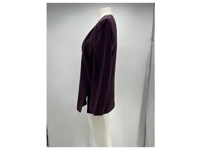 Top de seda Giorgio Armani Rojo oscuro Burdeos - vista 3