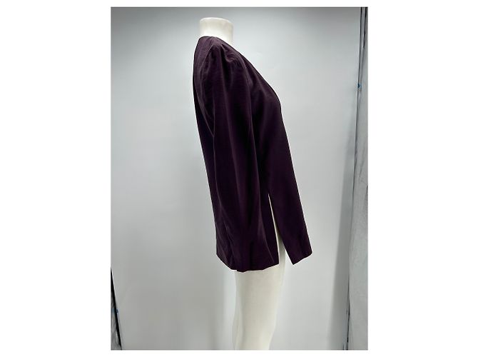 Top de seda Giorgio Armani Rojo oscuro Burdeos - vista 4