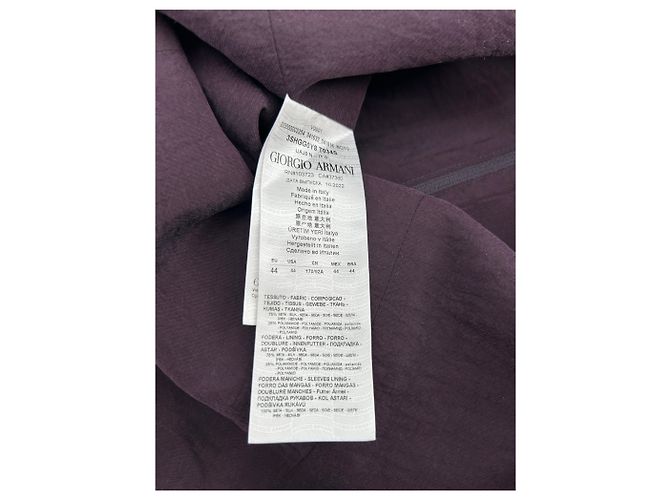 Top de seda Giorgio Armani Rojo oscuro Burdeos - vista 6