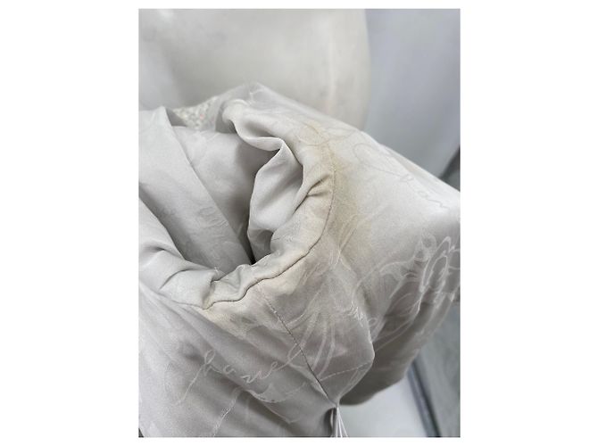 Chanel Wolljacke mit Reißverschluss Weiß Größe 38 - Ansicht 10