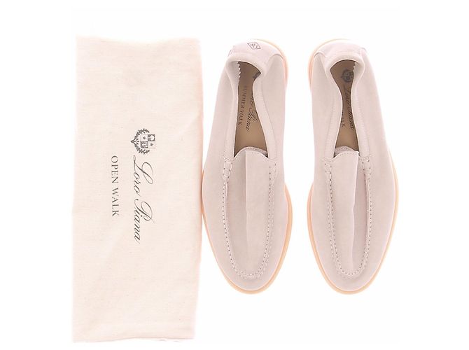 Loro Piana Mocasines de ante beige - vista 7
