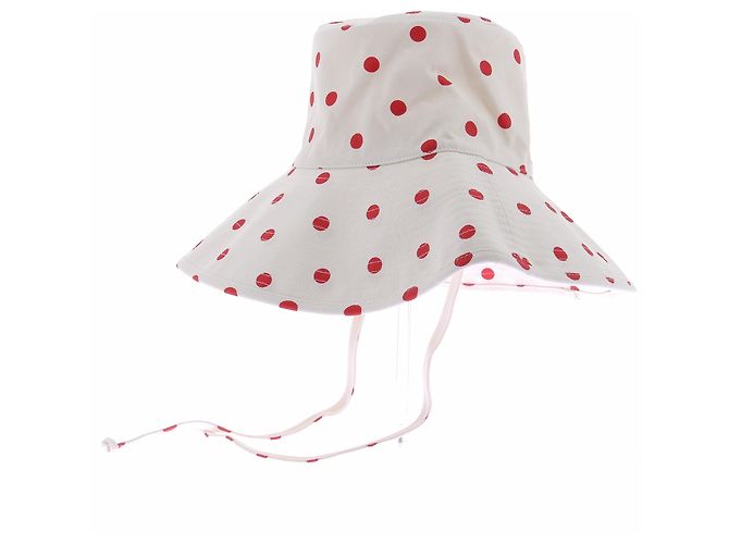 Autre Marque Cappello bianco con pois rossi - vista 2