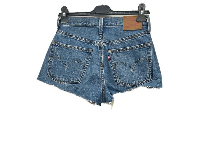 Pantaloncini in denim Levi's blu cotone taglia 26 - vista 2