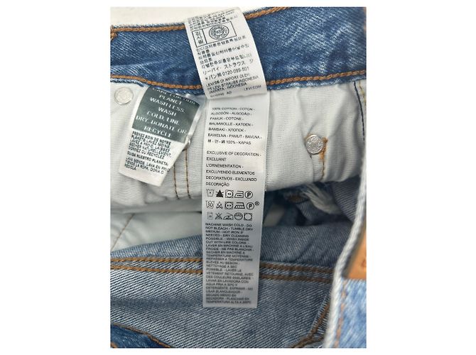 Pantaloncini in denim Levi's blu cotone taglia 26 - vista 4