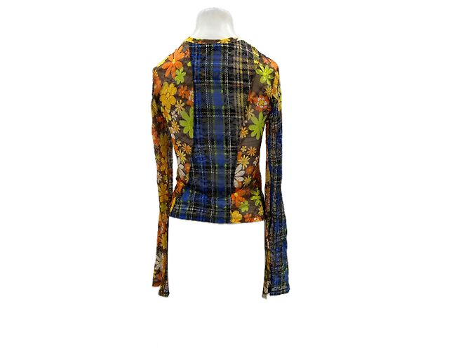 Autre Marque Top naranja con estampado floral - vista 2