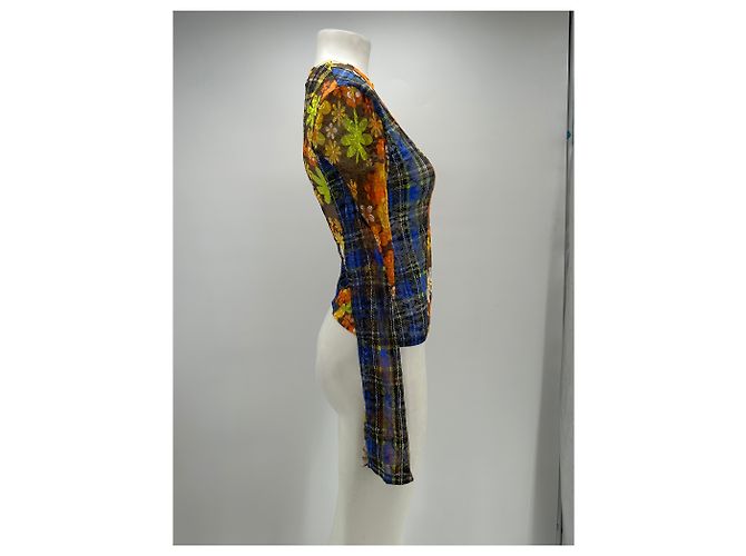 Autre Marque Top naranja con estampado floral - vista 4