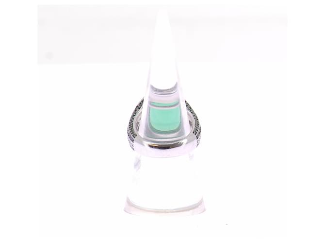 APM Monaco Anello con strass blu e pietra verde - vista 5
