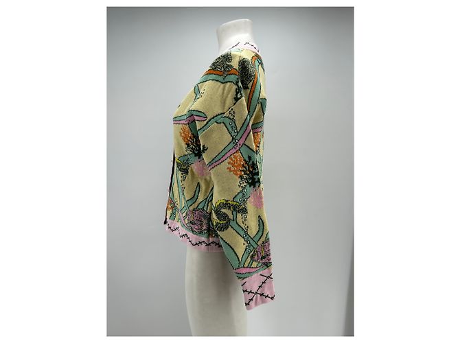 Autre Marque Gelb-rosa Cardigan - Ansicht 3