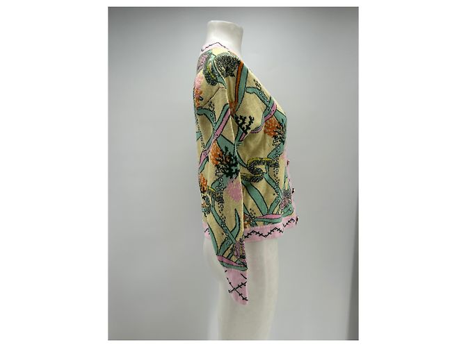 Autre Marque Gelb-rosa Cardigan - Ansicht 4