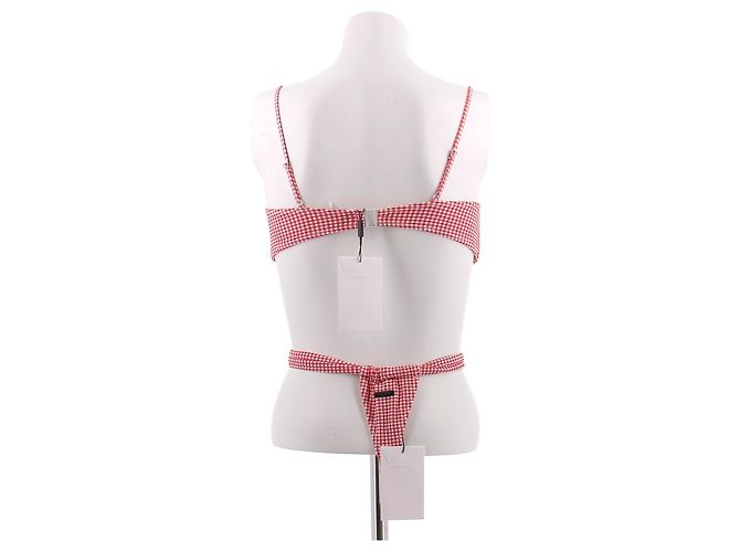 Autre Marque Zweiteiliger Badeanzug mit Karomuster Pink - Ansicht 2