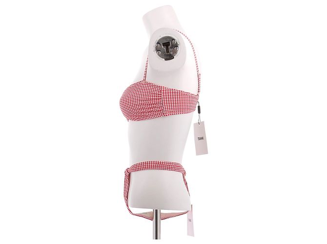 Autre Marque Zweiteiliger Badeanzug mit Karomuster Pink - Ansicht 3