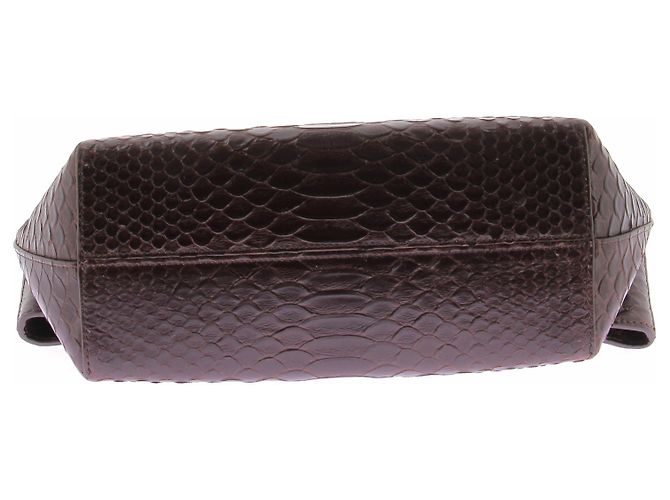 Autre Marque Clutch KASSANDRE in pelle marrone - vista 6
