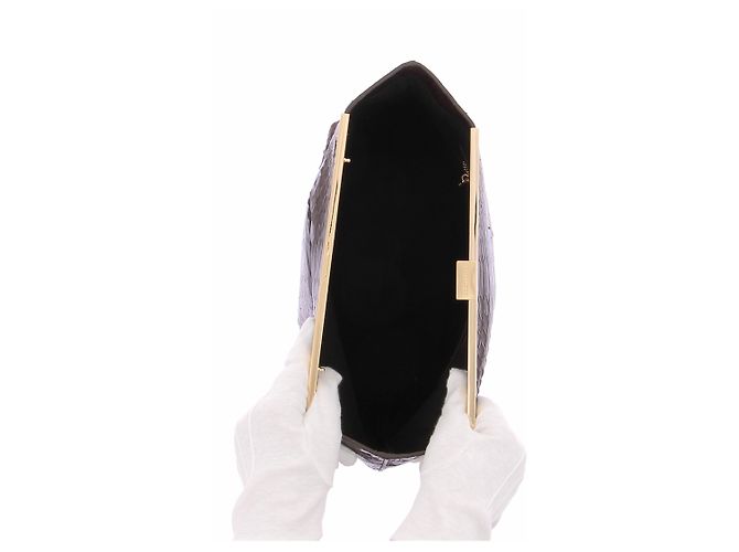 Autre Marque Clutch KASSANDRE in pelle marrone - vista 7