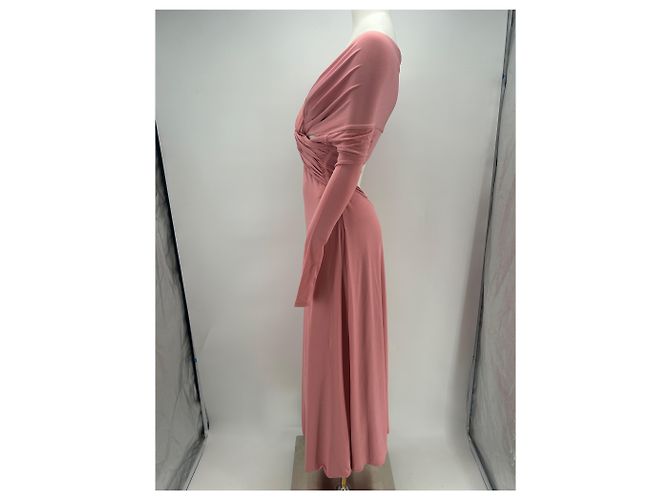 Khaite Rosa Viscose Maxikleid Pink - Ansicht 3