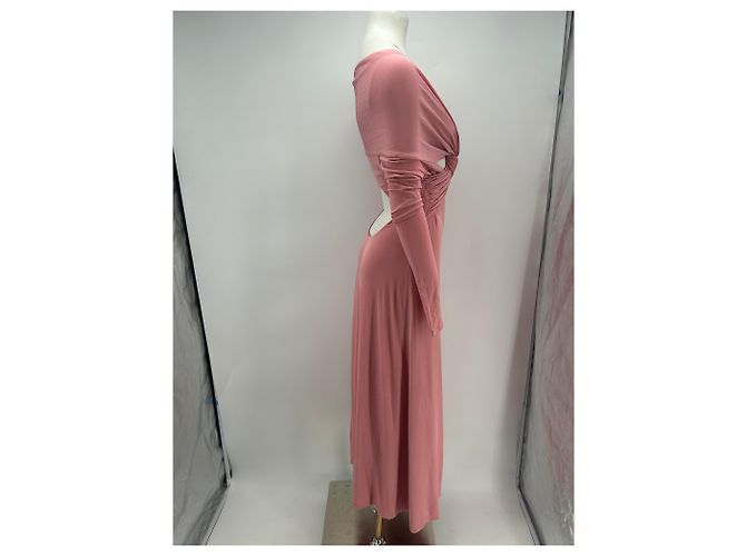 Khaite Rosa Viscose Maxikleid Pink - Ansicht 4
