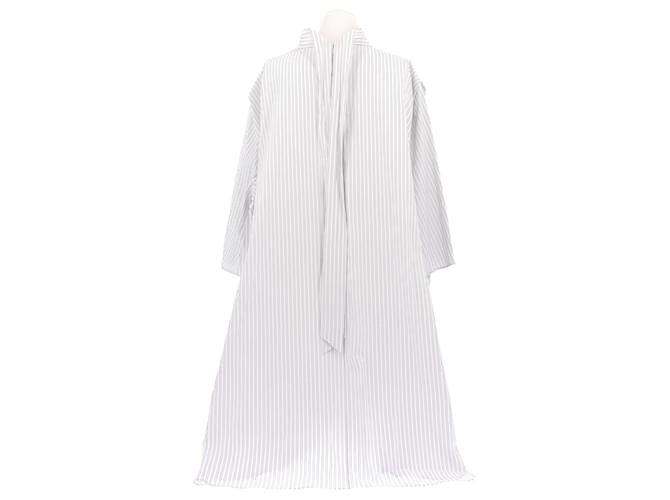 Givenchy Gestreiftes Hemdkleid Weiß Baumwolle - Ansicht 2
