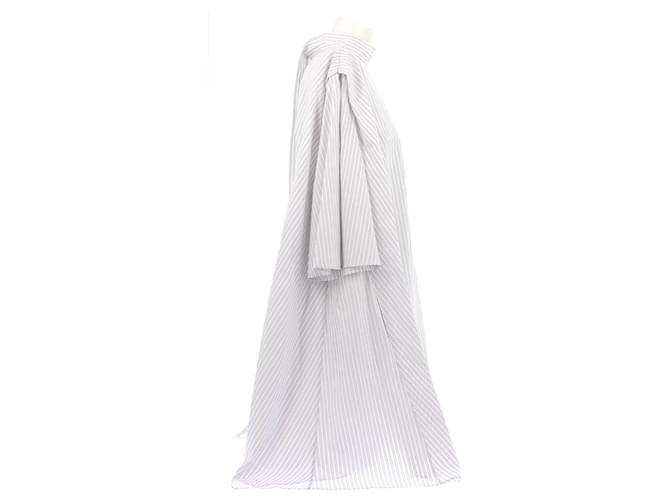 Givenchy Gestreiftes Hemdkleid Weiß Baumwolle - Ansicht 3