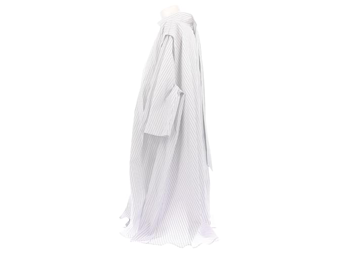 Givenchy Gestreiftes Hemdkleid Weiß Baumwolle - Ansicht 4