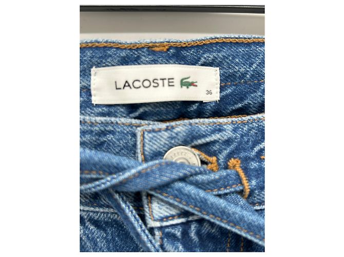 Jeans Lacoste in cotone blu taglia 36 - vista 3