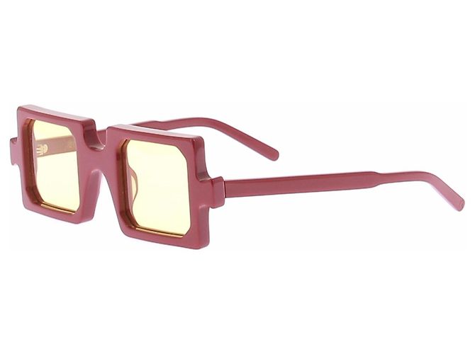 Autre Marque Gafas de sol cuadradas rojas - vista 2
