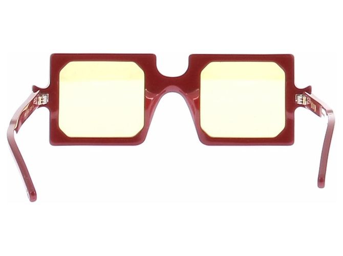 Autre Marque Gafas de sol cuadradas rojas - vista 3