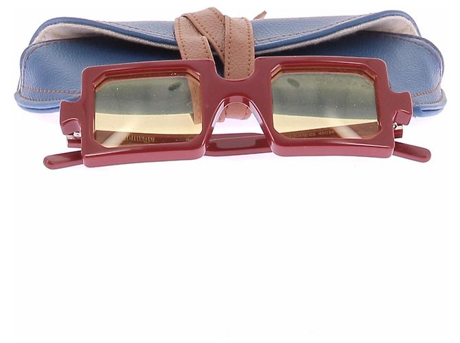 Autre Marque Gafas de sol cuadradas rojas - vista 7