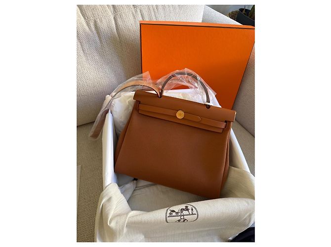 Borsa Hermès Herbag 31 Fauve Marrone - vista 2