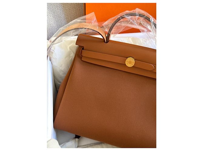 Borsa Hermès Herbag 31 Fauve Marrone - vista 3