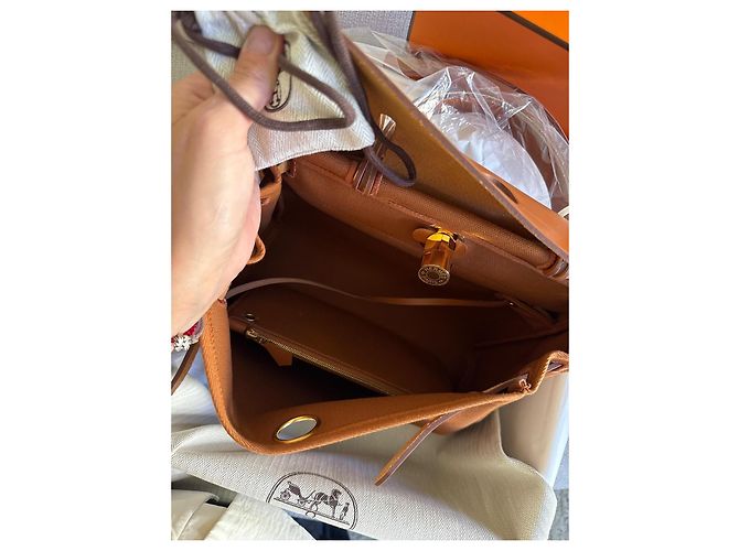 Borsa Hermès Herbag 31 Fauve Marrone - vista 4