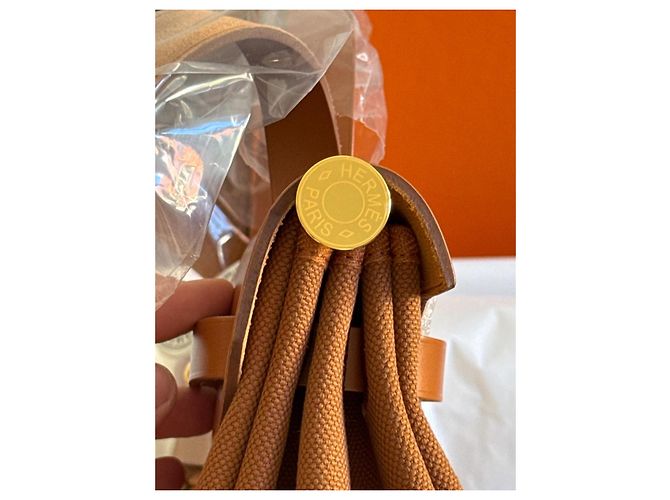 Borsa Hermès Herbag 31 Fauve Marrone - vista 7
