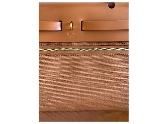 Borsa Hermès Herbag 31 Fauve Marrone - vista 8
