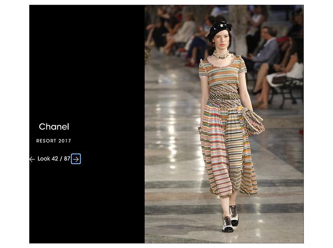 Chanel Resort 2017 Perforierte Leder-Mules Runway Schwarz Silber Weiß - Ansicht 13