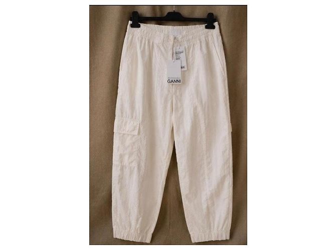Ganni Pantalones Cargo Beige - vista 11