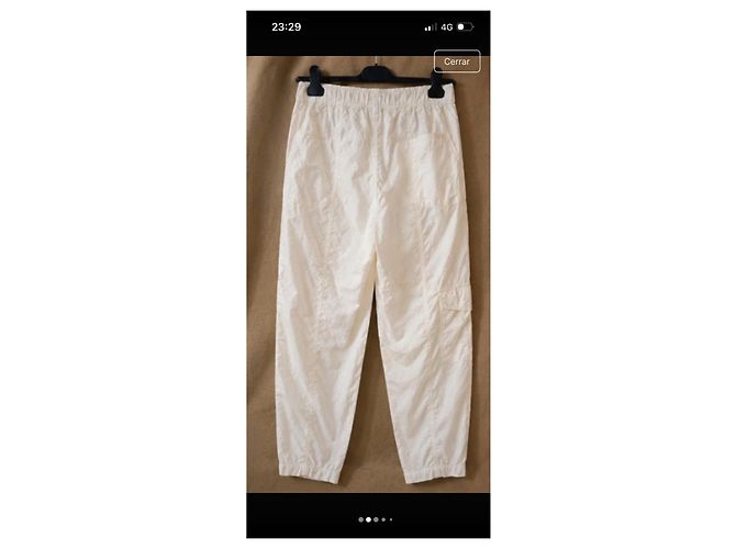 Ganni Pantalones Cargo Beige - vista 2