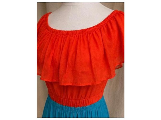 Alice + Olivia Gestuftes Maxi-Kleid Multicolour Pink Rot Blau Mehrfarben Grün Gelb - Ansicht 6