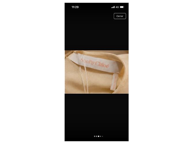 See By Chloé Beige Polyester-Kleid mit Rüschen Roh - Ansicht 3