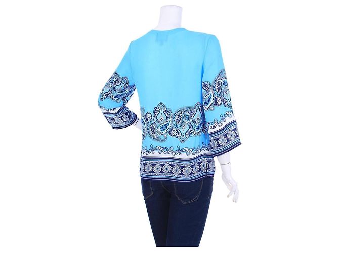 Camicetta Cynthia Rowley stampa paisley blu Bianco - vista 2
