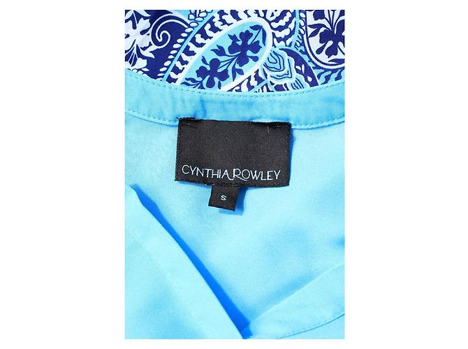 Camicetta Cynthia Rowley stampa paisley blu Bianco - vista 3