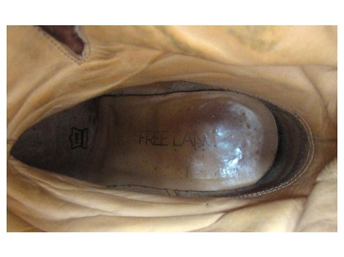 Free Lance Botines de cuero marrón con doble hebilla Castaño - vista 7