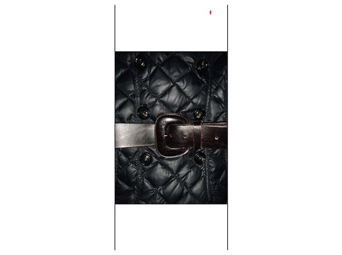 Moncler Jaqueta Acolchoada Preta com Pele de Raposa Preto - vista 13